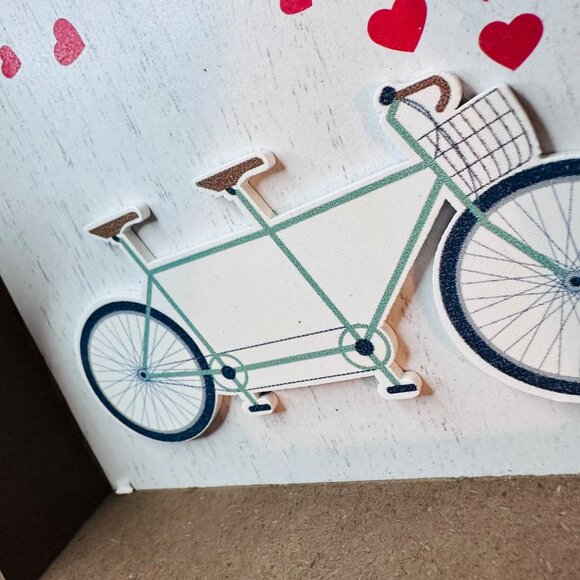 Reversible Valentines Day Decoration ALL YOU NEED IS LOVE-HAPPINESS IS HOMEMADE - Picture 9 of 10